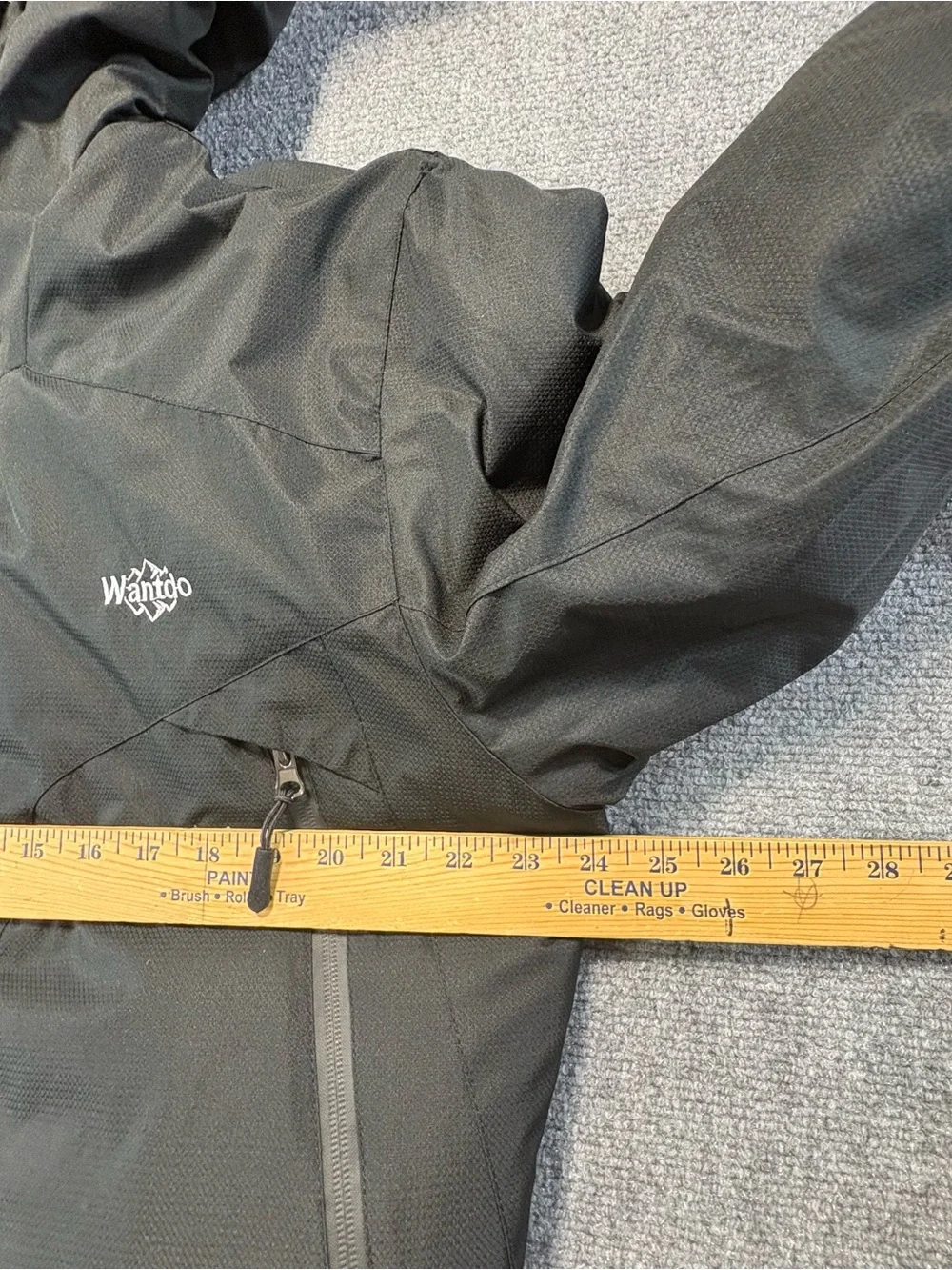 Wantdo Men's Size L Mountain Windproof Rain Waterproof Ski hooded Jacket Black